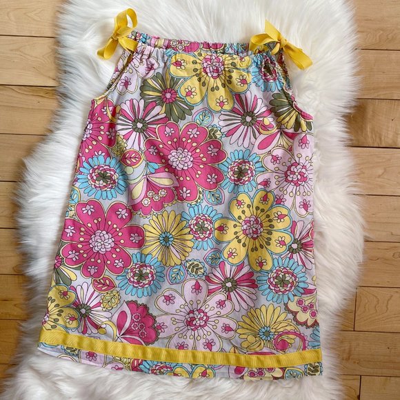 Hanna Andersson floral pink pillowcase shift dress - Picture 5 of 7